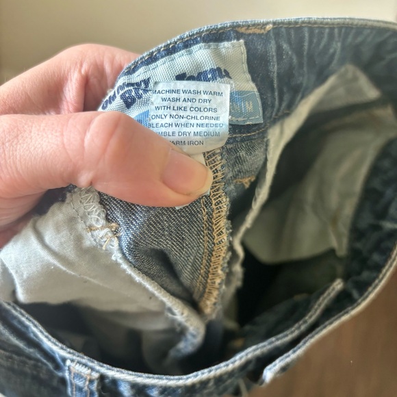 Vintage Y2K Old Navy Long Denim Blue Jean Skirt W/ Front Slit Size 1 Or XS 90’s - Picture 8 of 9